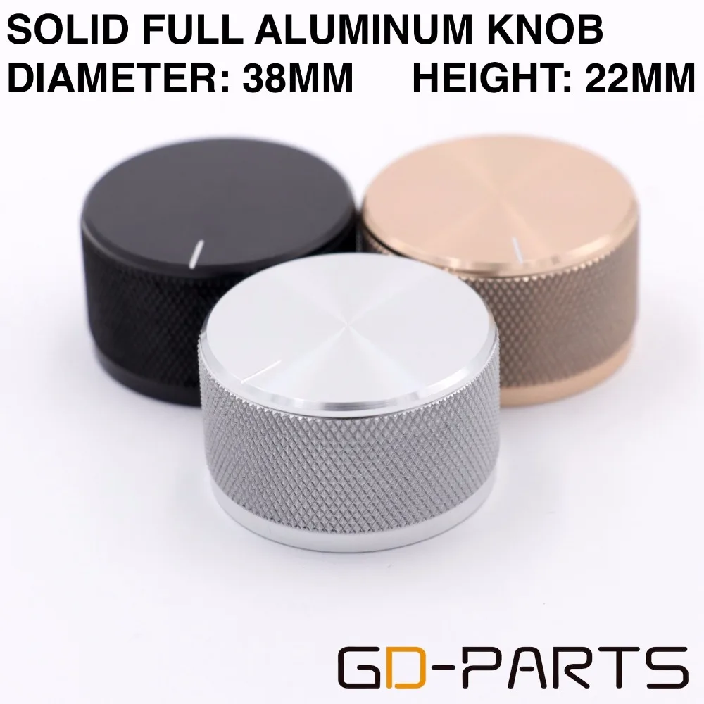 

1PC 38x22mm CNC Machined Solid Aluminum Volume Potentiometer Control Knob For Turntable Radio CD Player DAC Speaker AMP HIFI DIY