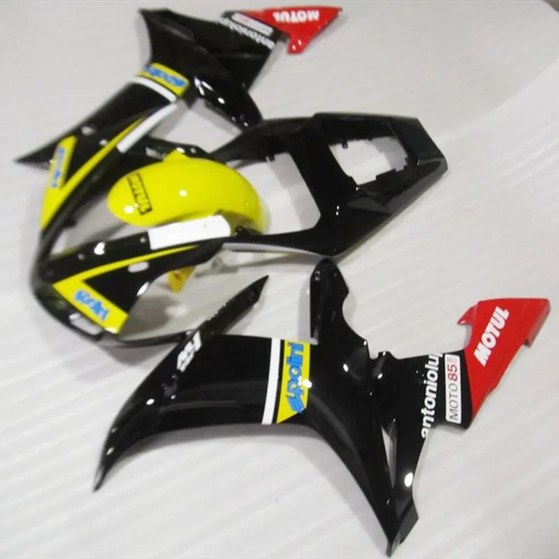 

100%ABS Motobike Injection Fairing Kits For YAMAHA YZF R1 02-03 yellow black YZFR1 02 03 YZF1000 R1 2002 2003 Fairings