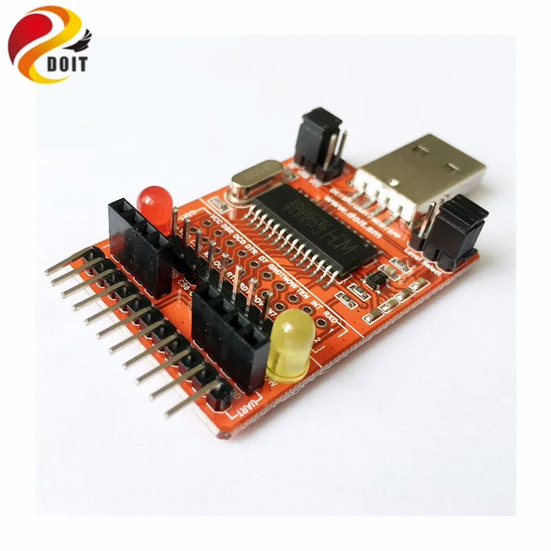 Oficial DOIT CH341A USB transferencia I2C/IIC/SPI/UART/TTL/ISP adaptador EPP/M MEM Kit de placa de desarrollo de convertidor paralelo