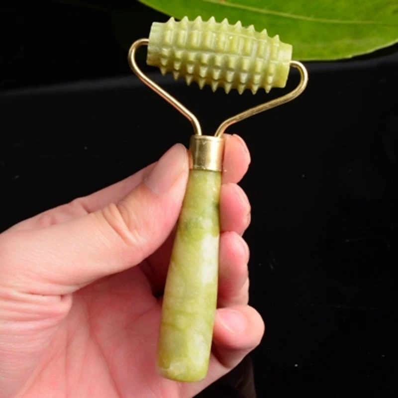 5pcs Natural Xiuyu Jade Roller Facial Real Stone Beauty Massager Facial Anti Aging Face Lifting Thin Skin Care Beauty Tools