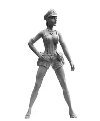 Unassembled 1/16 Summer Soldier Woman ELSA 1/16 Historical Resin Kit Miniature Model Unpainted