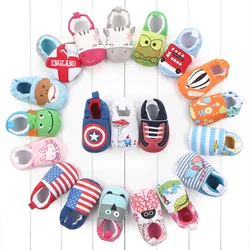 Fashion Cotton Cloth First Walker Cartoon Baby Boy Girls Shoes Bebe Toddler Moccasins Non-slip Soft Bottom Shoes