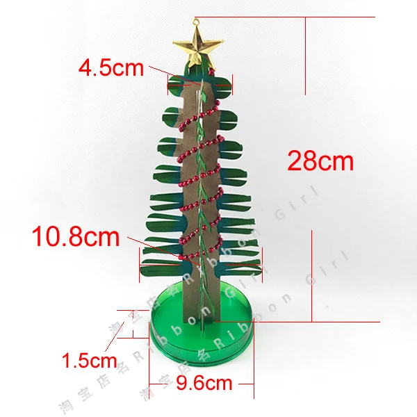 2019 H28xW11cm Extra Large Green Magic Growing Paper Crystal Christmas Tree Artificial Trees Funny Science Kids Toys Novelties