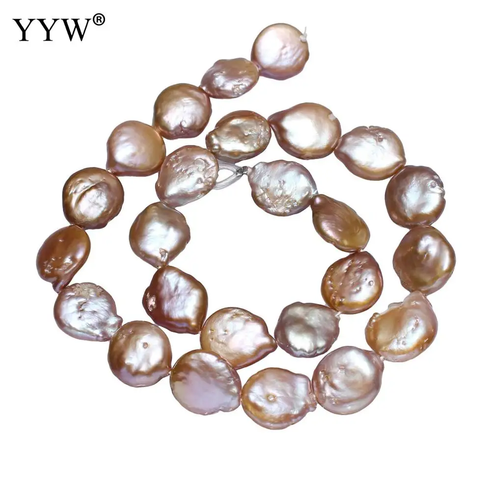 

YYW High Quality Cultured Potato Freshwater Pearl Beads natural 13-14mm Approx 1mm Sold Per Approx 16 Inch Strand