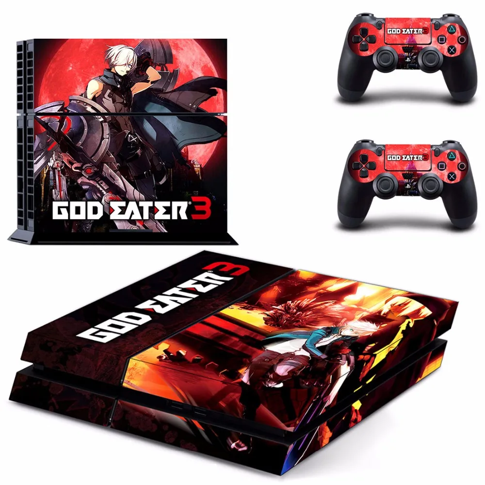 لعبة إله الآكل 3 PS4 الجلد ملصق مائي لسوني بلاي ستيشن 4 وحدة التحكم و 2 وحدات تحكم PS4 جلود ملصق الفينيل