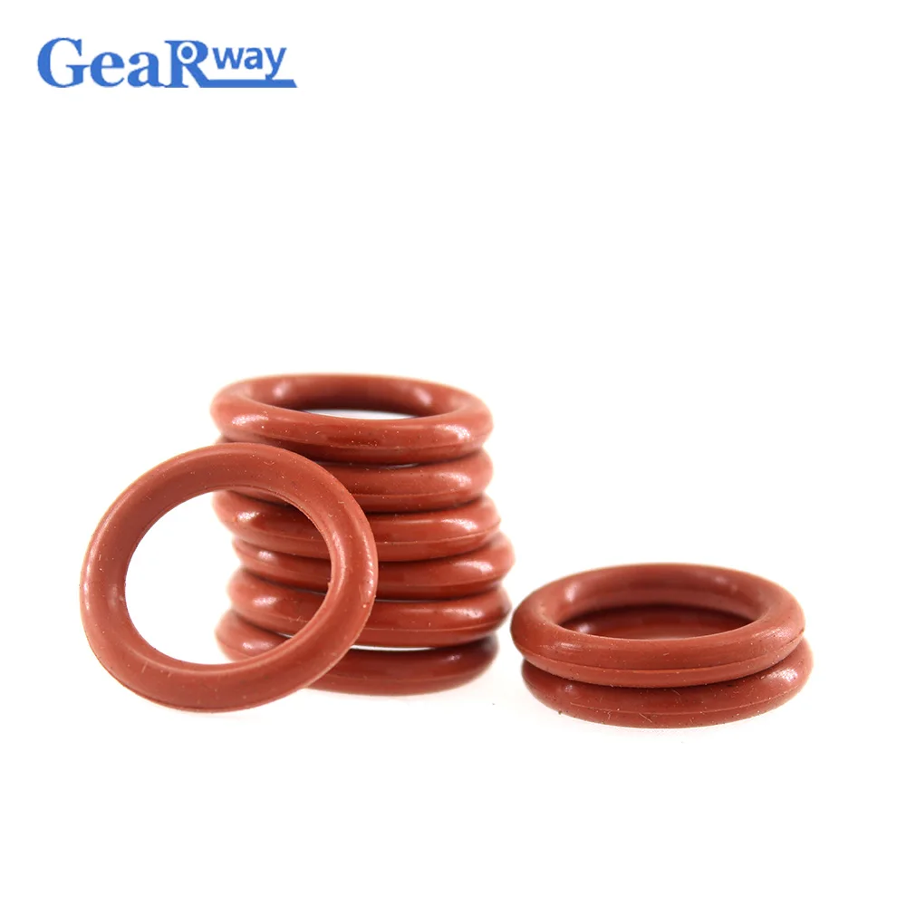 Red Silicon O Ring Seal Gasket 4mm CS O Type Rings 105/110/115/120/180/185/190mm OD VMQ Anti-age O-ring Washer