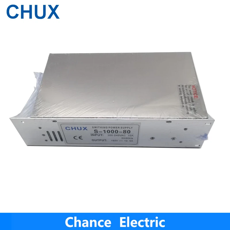 CHUX Adjustable 1000W Switching Power Supply 0-12V 15V 24V 36V 40V 48V 55V 60V 72V 80V 90V 100V 110V 220V For Led  Ac To Dc Smps