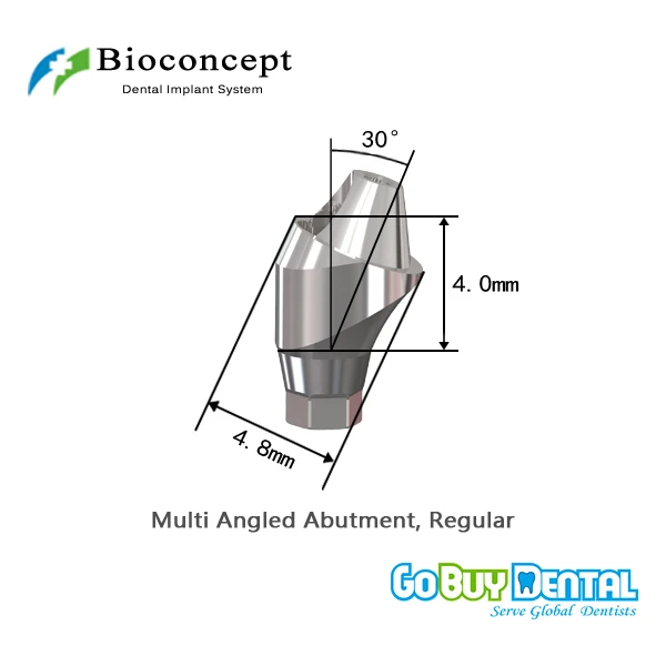 Bioconcept Hexagon Regular Multi-angled abutment φ4.8mm, Angled 30°, gingival height 5.0mm(337240)