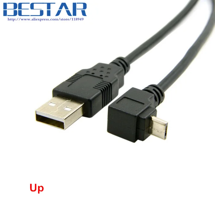 Up & Down Angled 90 Bằng USB Micro USB Male đến USB male nam Liệu Phí nối Cáp 20 cm 30 cm 100 cm 1 m cho Tablet