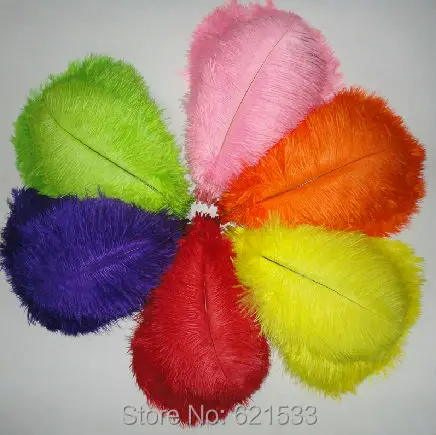 Wholesale,600pcs/lot ostrich feathers 10-12inch 25-30CM wedding decoration, lime green,pink,orange,yellow,red,Purple