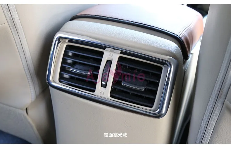 Rear Seat Air Conditonnal Vent Cover Panel Trim AC Outlet Chrome Car Styling 2014-2017 For Nissan X-trail Xtrail Accessory