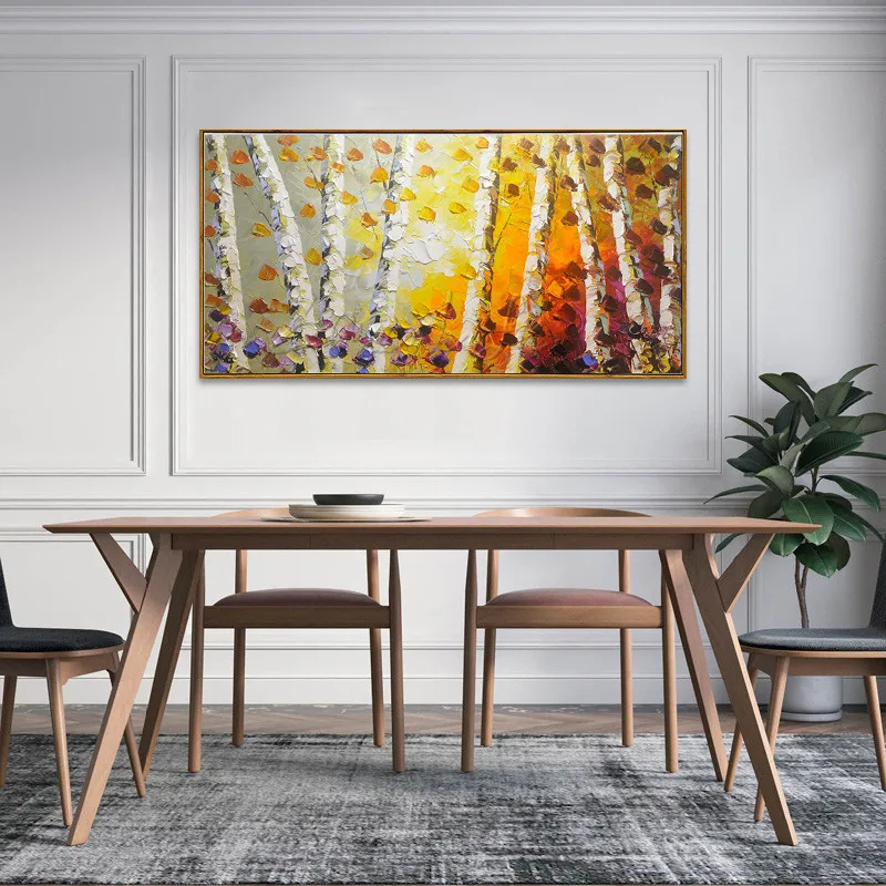 

Hand painted canvas oil paintings Wall art Pictures for living room Cheap modern cuadros abstract oil painting landscape forest4