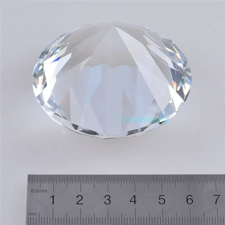 60mm Crystal Diamond Jewelry Craft Diamond Shape Crystal  Gem Home Decor For Accessories Birthday Wedding Day Gift