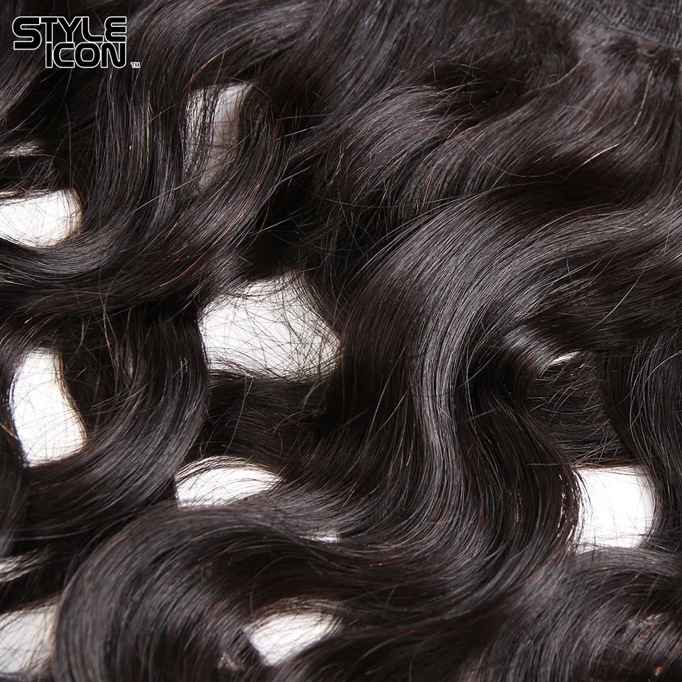 Styleicon-extensão de cabelo humano ondulado, 3 e 4 mechas de cabelo humano, para trança, crochê, sem apliques