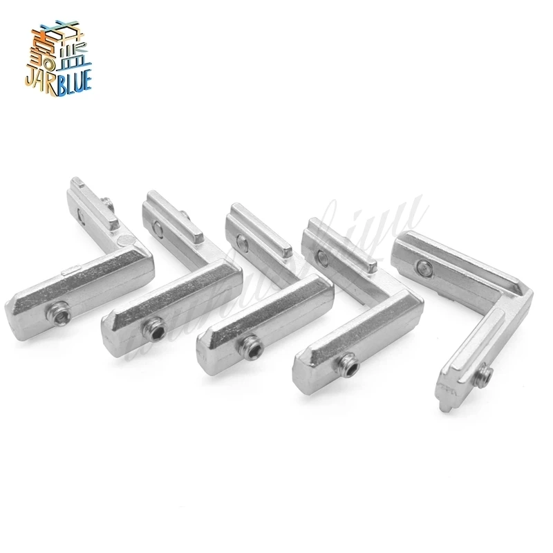 20pcs/lot T Slot L Shape Type 90 Degree 2020 EU Aluminum Profile Accessories Inside Corner Connector Bracket With M4 Screw