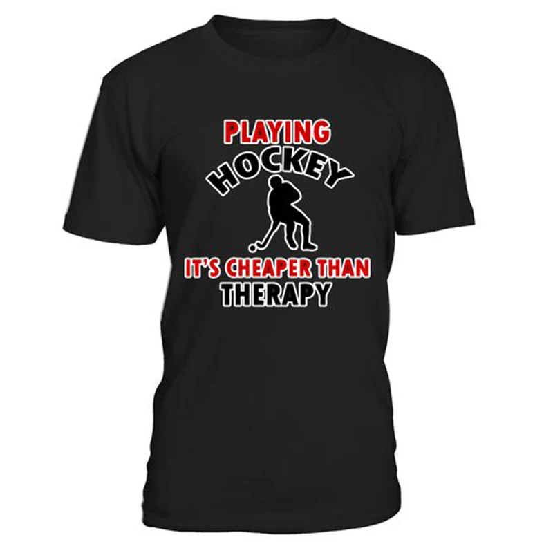 

Hockey Fans Cotton Men's T Shirts With Printing Logos