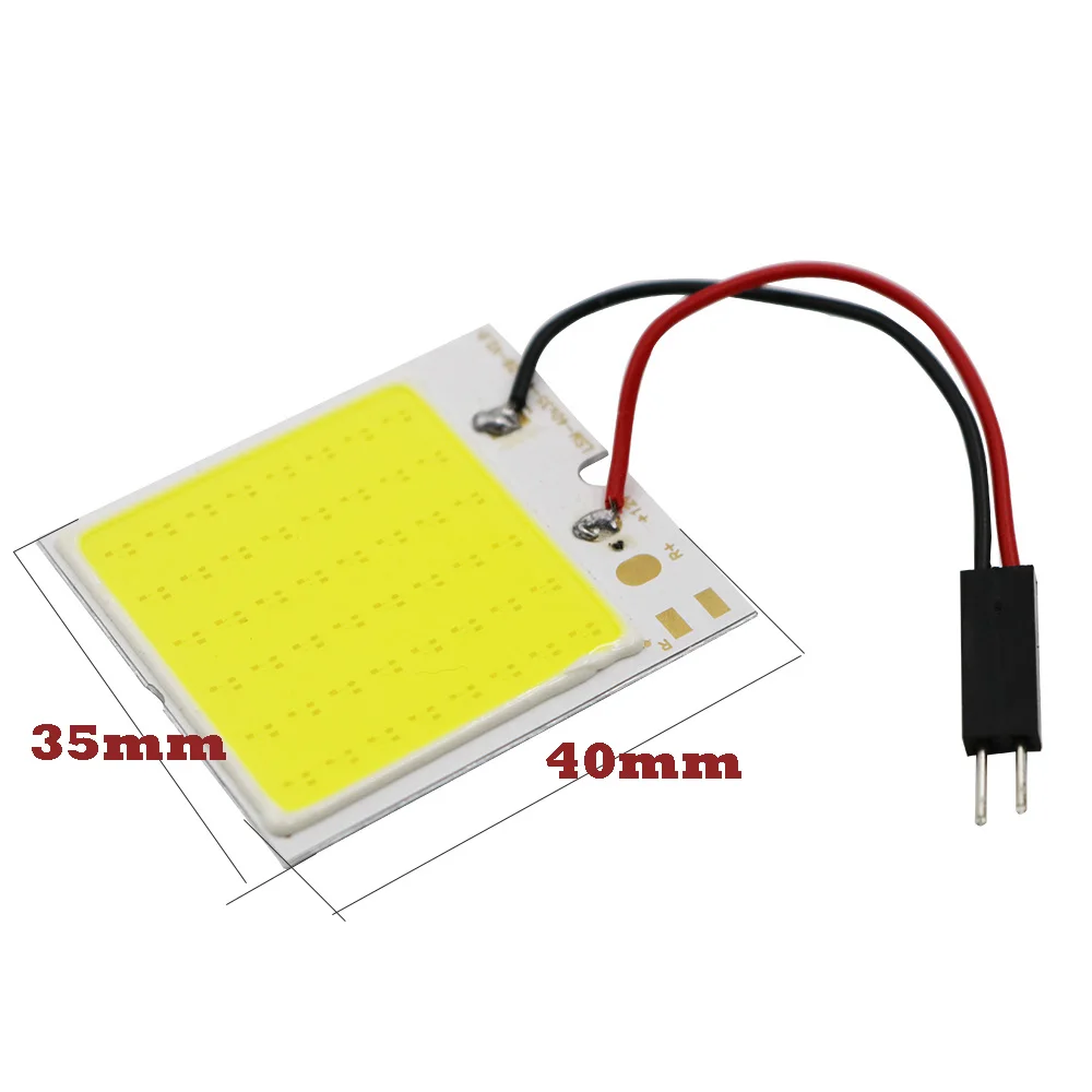 YSY 2sets  Car Pannel Dome Light COB 48SMD White Reading Lamp 12V Led Car Auto Interior Panel Light T10 Festoon Car Light