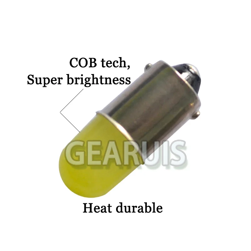 100 قطعة الحرارة دائم T11 363 BA9S COB 30MA الجولة ثلاثية الأبعاد Led T4W 1 SMD سيارة LED أضواء لمبة تصفيف السيارة إسفين الجانب ضوء المصباح الكهربي 12 فولت #5