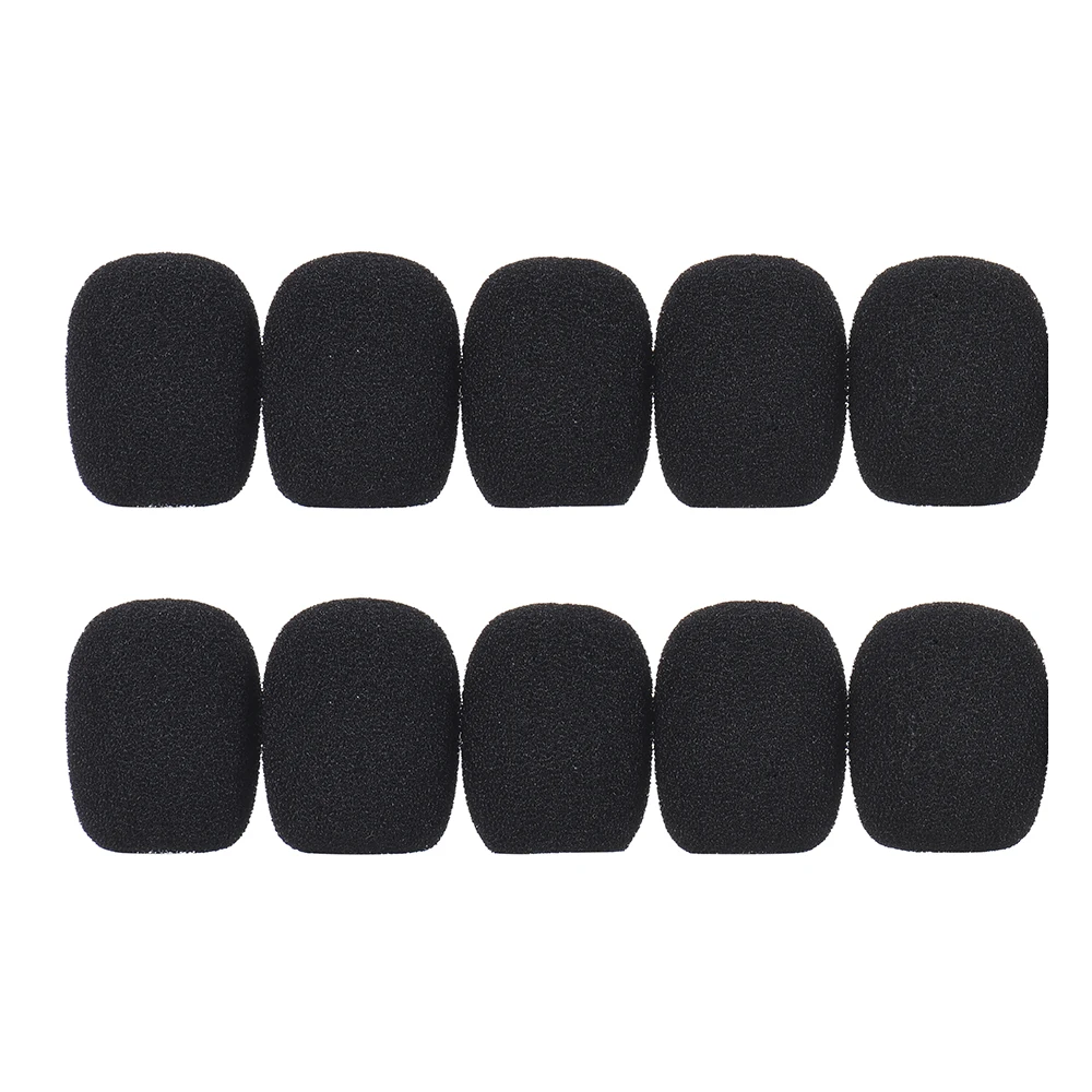 Immagine 6: Mini Mikrofon Parabrezza Risvolto Cuffia Microfono Microfono Copertura in schiuma Nero Confezione da 10