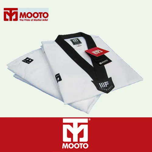 MOOTO Taekwondo Basic Uniform Tae Kwon Do TKD Taekwondo WTF Dobok 3 lines materials kids adult tae kwon do uniforms