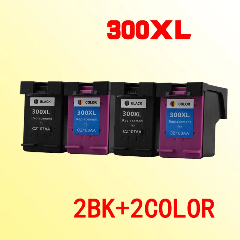 4PCS compatible for ink cartridges compatible for300 compatible for 300 300xl D1660 D2560 D2660 D5560 F2420 F2480