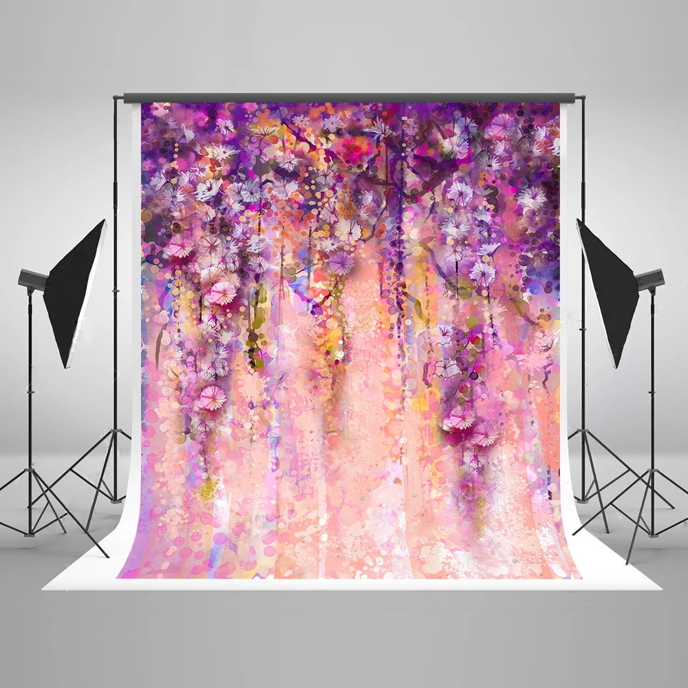 

VinylBDS Purple Wedding Photography Background Customize Backdrops Romantic Flower Valentine'S Day Backgrounds For Photo Studio