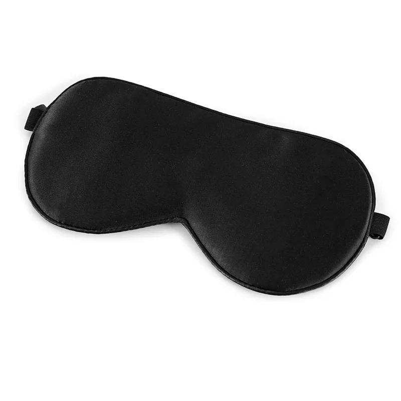 High-end pure silk sleeping mask black double-layer 100% mulberry silk eye cover mask breathable sleep cover tapa ocular seda