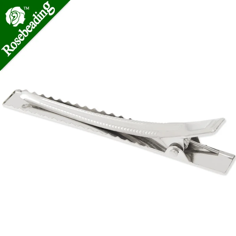 95mm Metal Alligator Hair Clip with Teeth,Nickel color,9.5mm width,20pcs/lot-C4506