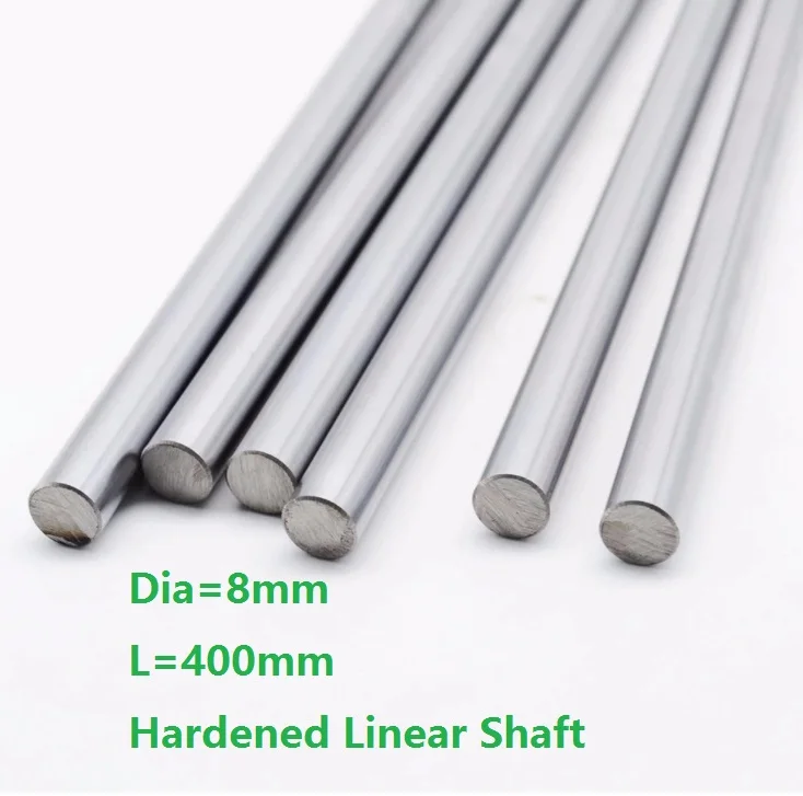 

50pcs/lot Dia 8mm shaft 400mm long Chromed plated linear shaft hardened shaft rod bar rail guide for 3d printer cnc parts