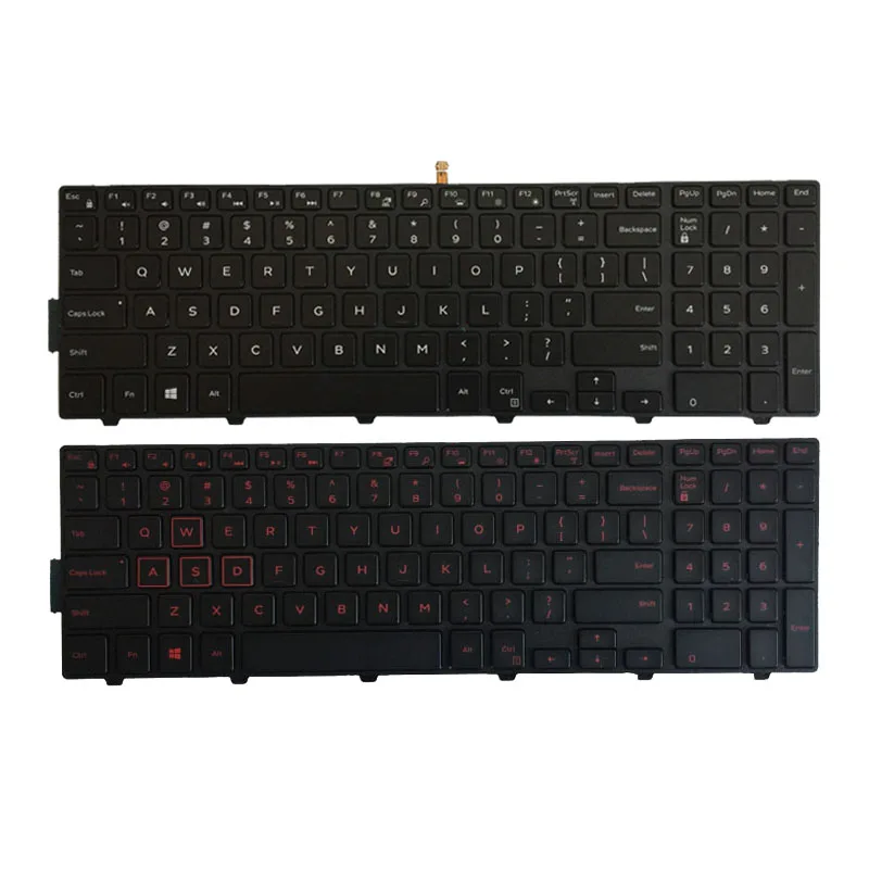 

US keyboard For Dell MP-13N73US-442 PK1313G1A09 NSK-LR0SC 1D NSK-LR0SC 01 PK1313G1A00 PK1313G2A00 V147225AS With Backlit/frame