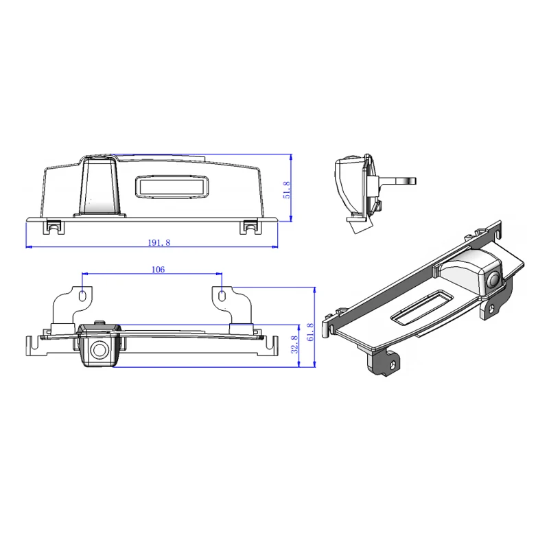 For Nissan Tiida 2008 camera CCD HD Car Rear View Back Reversing Reverse Camera 170 Degrees Waterproof Nightvision