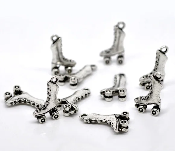 

Free Shipping 250pcs Antique Roller Skates Charm Pendants 21x12mm Jewelry Findings Wholesales J0357F