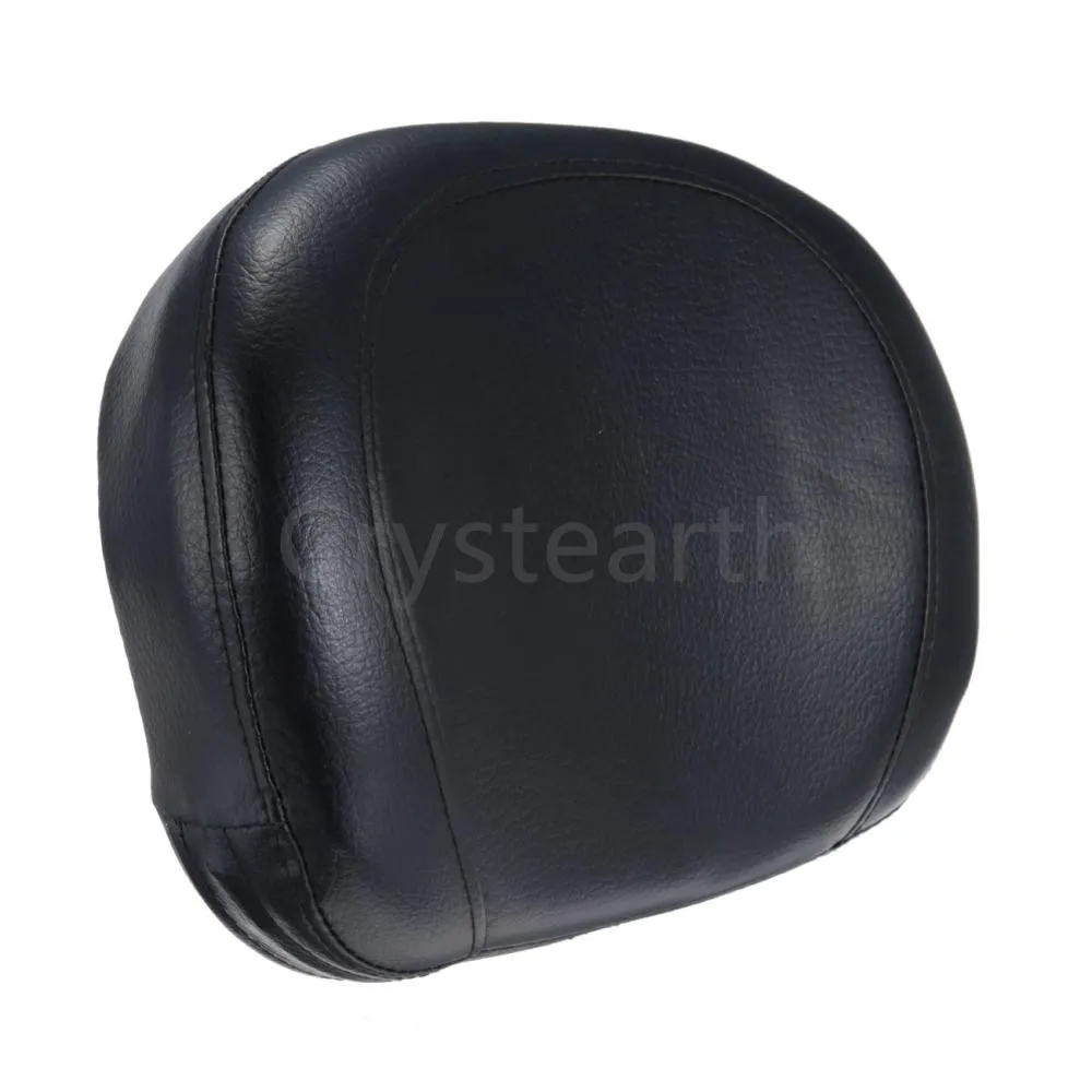 Universal Black Rear Passenger Sissy Bar Backrest Cushion Pad For Harley Yamaha Honda Suzuki Kawasaki Bobber Chopper Cruisers