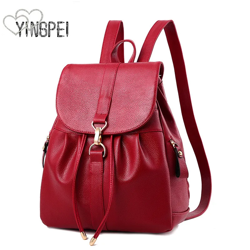 

Women Backpack High Quality PU Women Bag Leather School Bags For Teenagers Girls Fashion Korean Style Large capacity Luxury