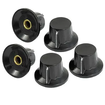 5pcs Adjustable Turn 19mm Top Rotary Knobs for 6mm Dia. Shaft Potentiometer