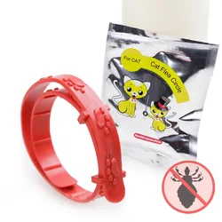 Red Adjustable Dog Neck Strap Anti Flea Mite Acari Tick Remedy Cat Collar Pet Supplies Summer Anti-insect For Kitten