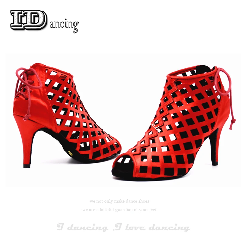 Women Latin Dance Shoes Tango Dance Shoes Wedding Shoes Dance Boots Sneakers Red Fashion Style JuseDanc