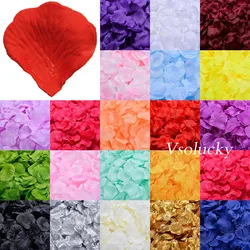 100pcs Silk Rose Petals Table Confetti Artificial Flower Baby Shower Crafts Wedding Supplies Party Christmas Venue Decoration