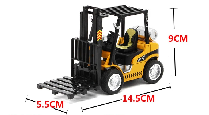 

Sound And Light Alloy Body Send Pallet Toys For Children 2021 Forklift Truck Plastic Forks Warehouse Version Van With