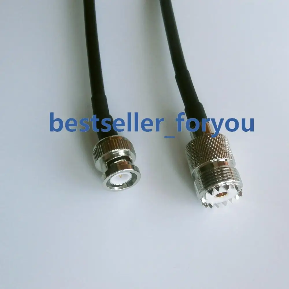 

BNC male plug to UHF SO-239 female SO239 RF jumper pigtail cable RG58 50cm 20inch