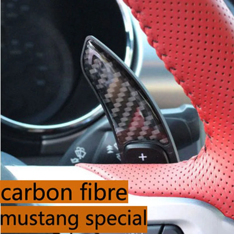 SRXTZM Car Steering Wheel Shift Paddle Extension Carbon Shifter Auto For  Ford Mustang GT Mondeo Edge Taurus Exploror