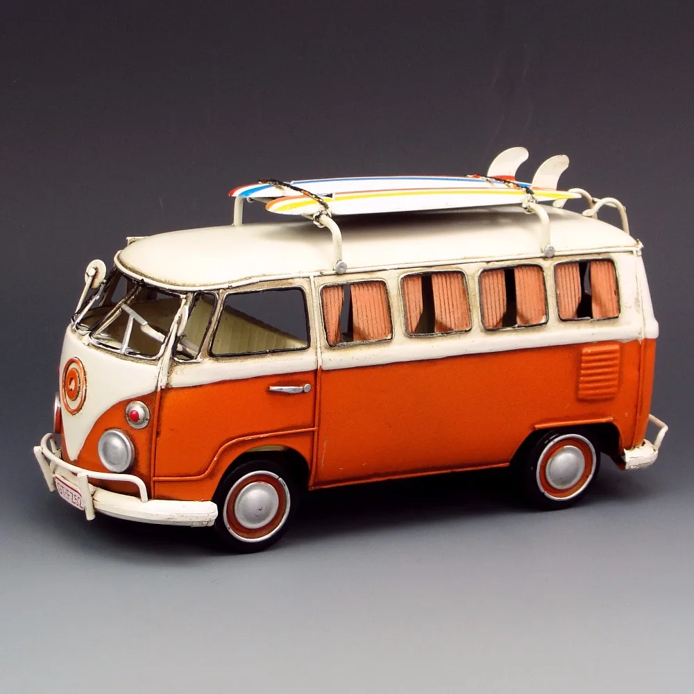 Q version antique classical cars model handmade retro buses for home/cafe/pub decoration or gifts old fashion