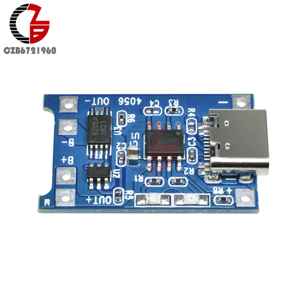 Type-C TP4056 18650 Lithium Battery Charging Board 5V 1A USB Li-ion Lithium Cell Charger Protection Module for Mobile Power DIY