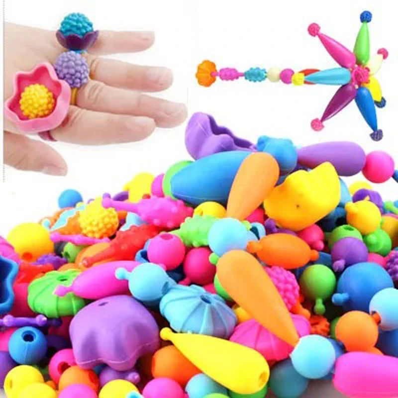 400pcs Pop Beads Toys Creativel Arts And Crafts For Kids Bracelet Snap Together Jewelry Fashion Kit Educational Toy For Children