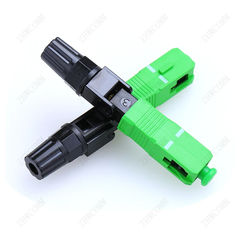 ZHWCOMM High Quality SC APC Single Mode  Fiber Optic Quick Fast Connector FTTH Cold Connector