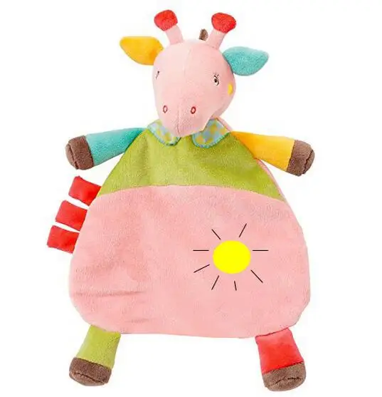 2018 Baby Soft Towel donkey rabbit frog monkey elephant Comfort Appease Plush Rattles Toy for newborn gift 