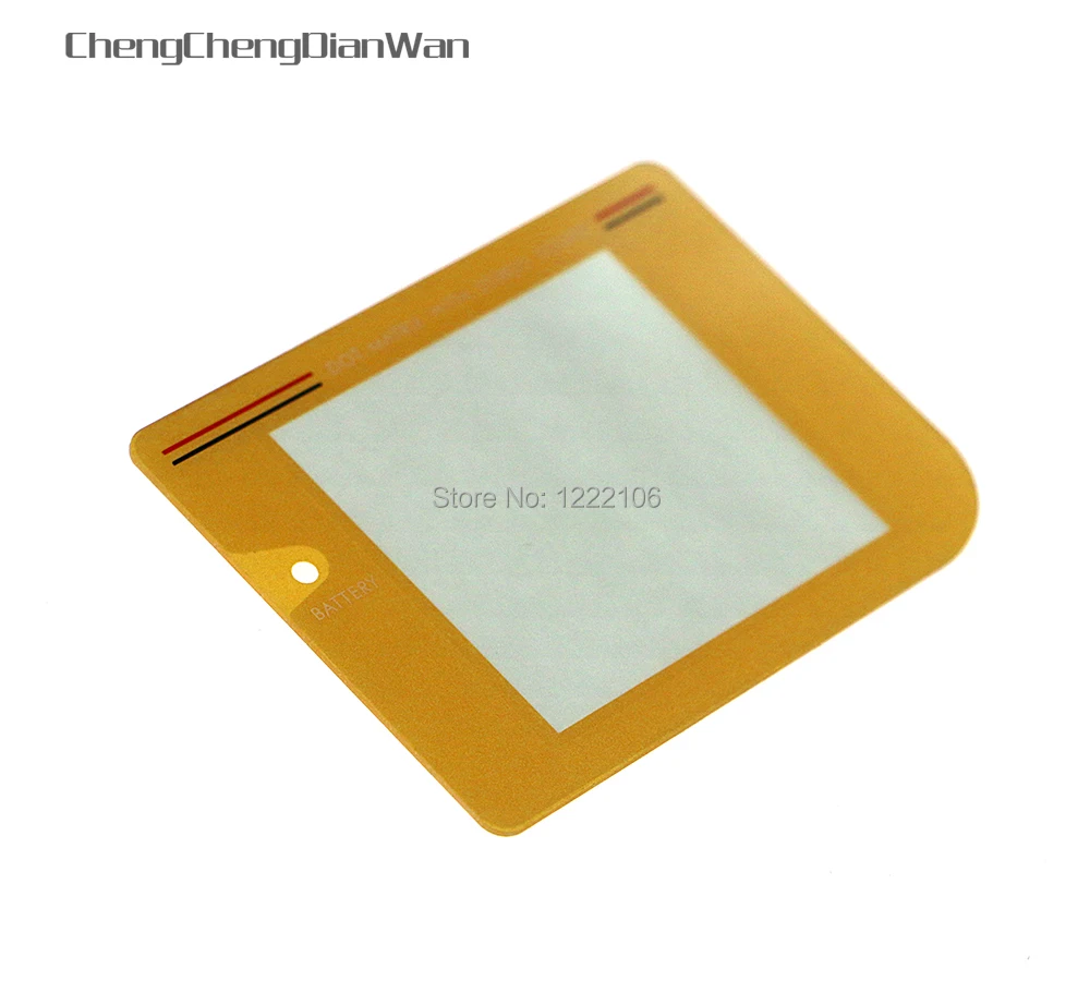 100pcs/lot Gold yellow plastic screen lens for gameboy GB console