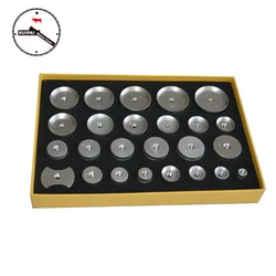 25 pcs/set Assort Size Aluminum Alloy Watch Press Dies,Watch Press Tools Accessories Aluminum Dies