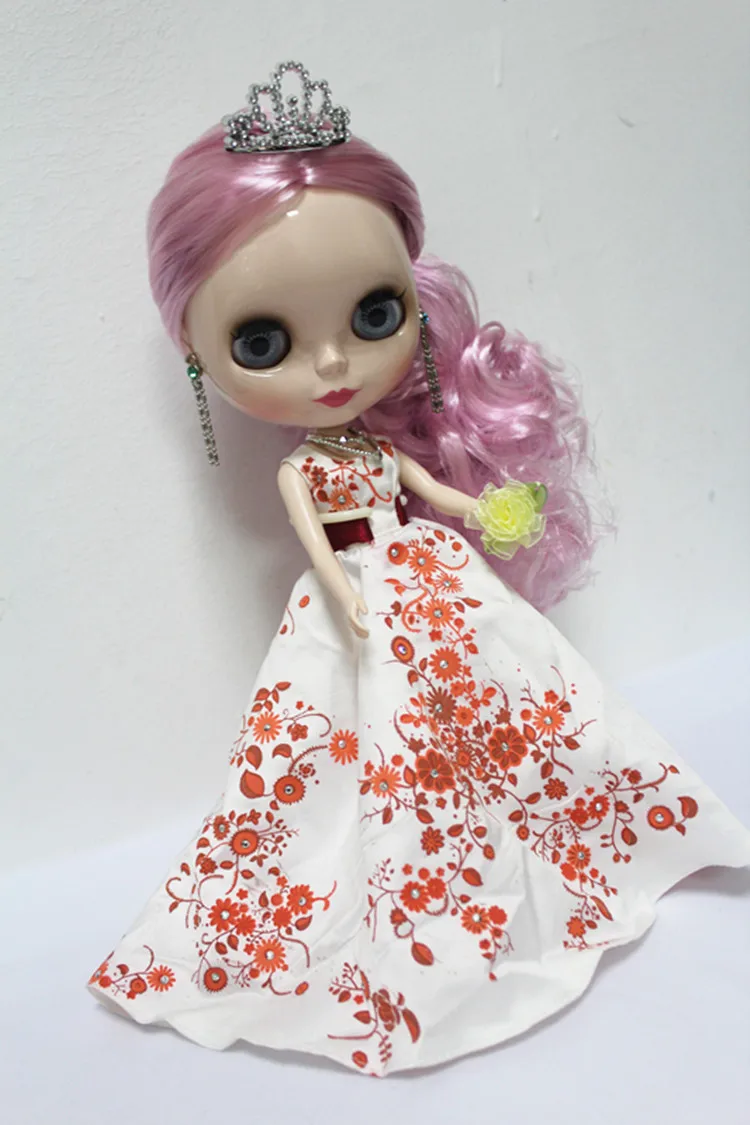 

Free Shipping big discount RBL-156DIY Nude Blyth doll birthday gift for girl 4colour big eyes dolls with beautiful Hair cute toy