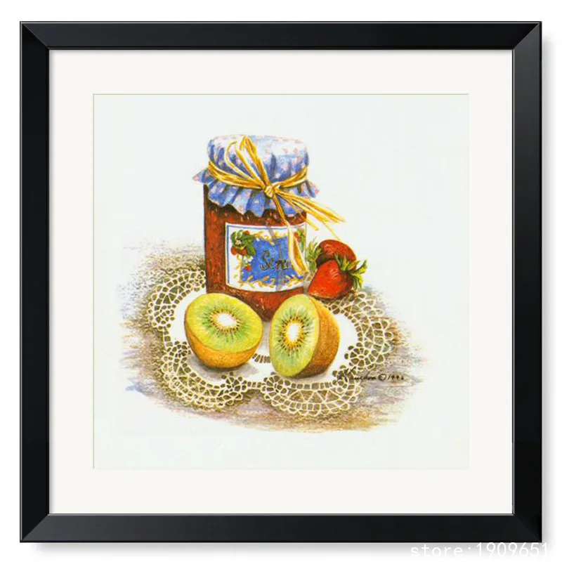 cotton no frame pastoral cartoon flower kiwi fruit canvas printings oil painting printed on cotton wall art decoration pictures